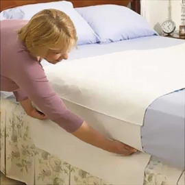 Vízhatlan matracvédő harántlepedő frottír/PVC 120x100 cm