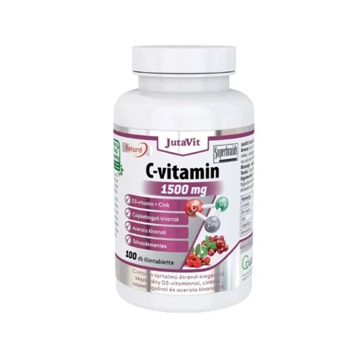 Jutavit C-Vitamin 1500mg tabletta (csipkebogyó, D vitamin, Acerola) 100 db